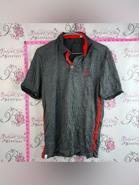 Adidas T-shirt golf TPC Scottsdale Arizona Men's Gray Polo Shirt with Red Trim